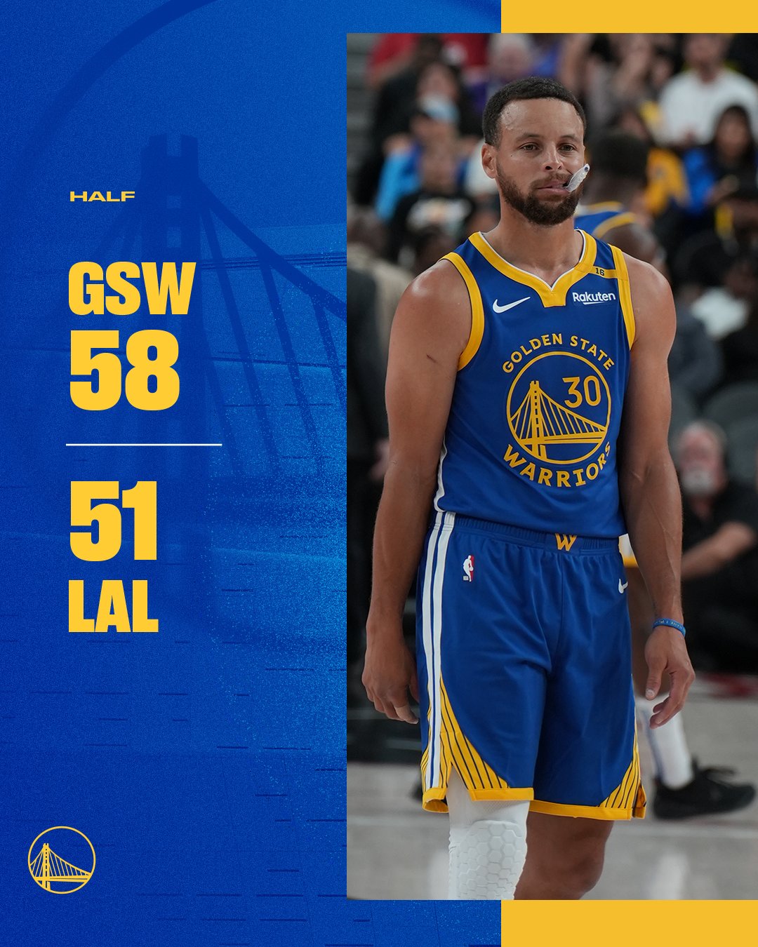 勇士战胜湖人，库里砍下40分创历史